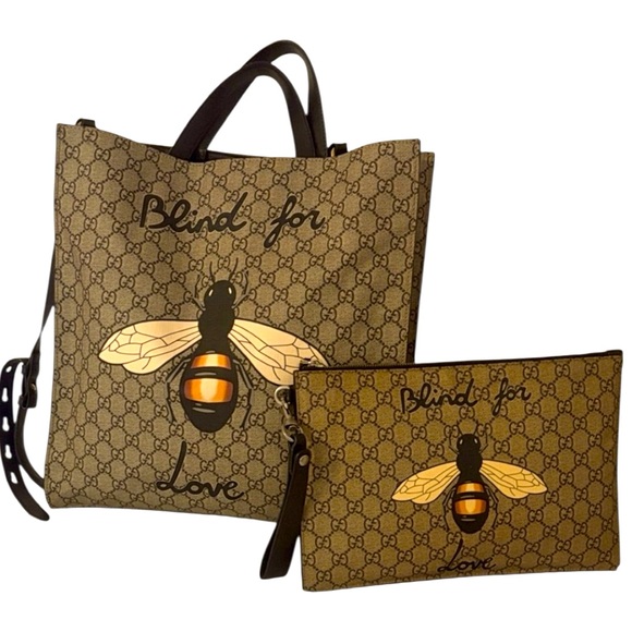 Gucci "Blind for Love" Tote & Pouch Set - Picture 1 of 9